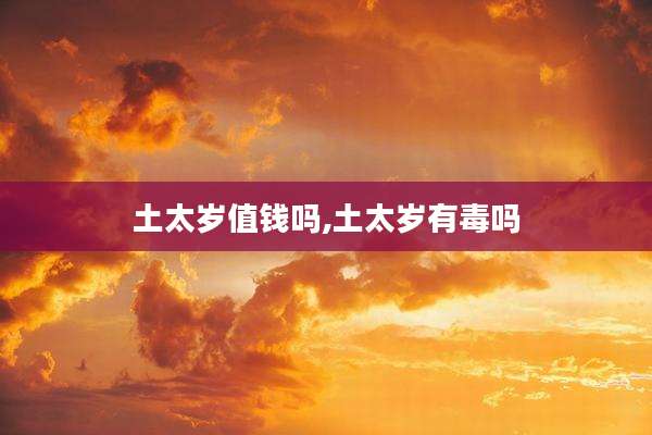 土太岁值钱吗,土太岁有毒吗