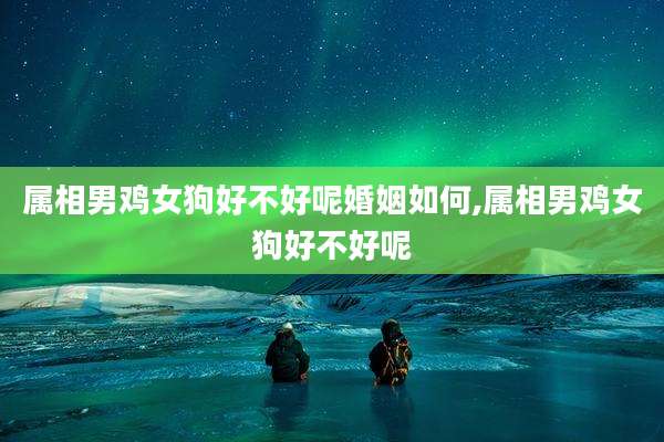 属相男鸡女狗好不好呢婚姻如何,属相男鸡女狗好不好呢