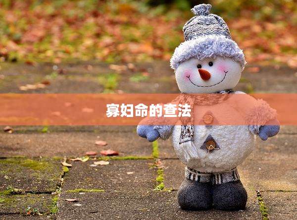 寡妇命的查法