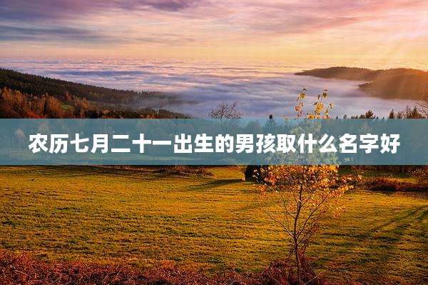 农历七月二十一出生的男孩取什么名字好