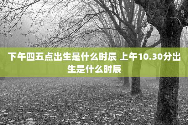下午四五点出生是什么时辰 上午10.30分出生是什么时辰