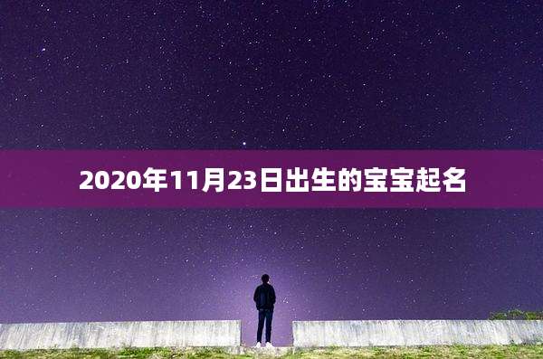 2020年11月23日出生的宝宝起名