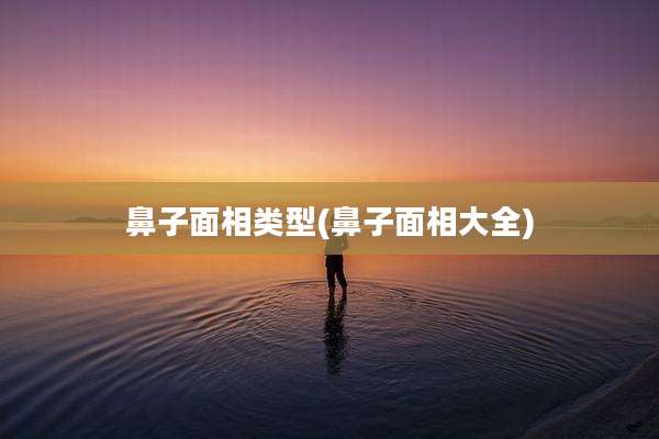 鼻子面相类型(鼻子面相大全)