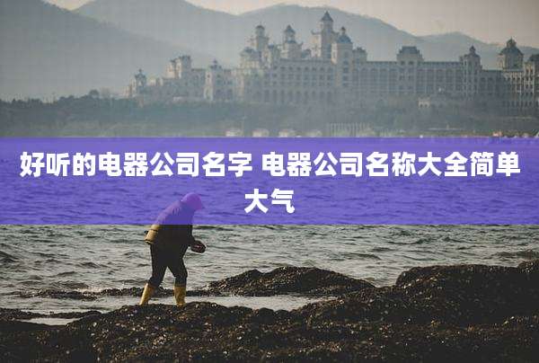 好听的电器公司名字 电器公司名称大全简单大气