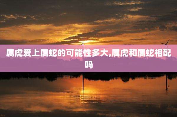 属虎爱上属蛇的可能性多大,属虎和属蛇相配吗