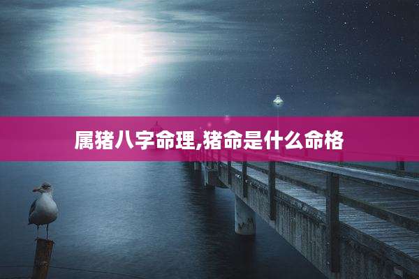 属猪八字命理,猪命是什么命格