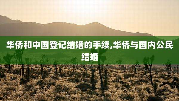 华侨和中国登记结婚的手续,华侨与国内公民结婚