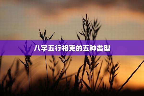 八字五行相克的五种类型