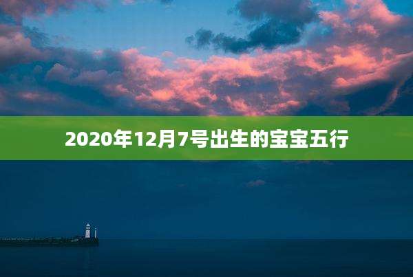 2020年12月7号出生的宝宝五行
