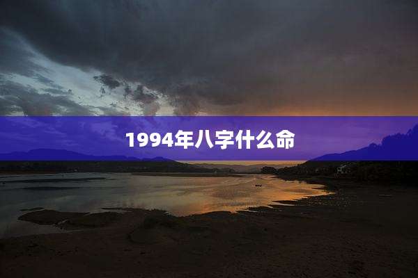 1994年八字什么命