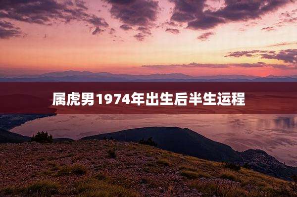 属虎男1974年出生后半生运程