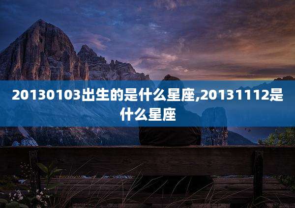 20130103出生的是什么星座,20131112是什么星座