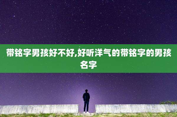 带铭字男孩好不好,好听洋气的带铭字的男孩名字
