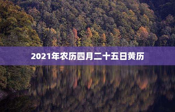 2021年农历四月二十五日黄历