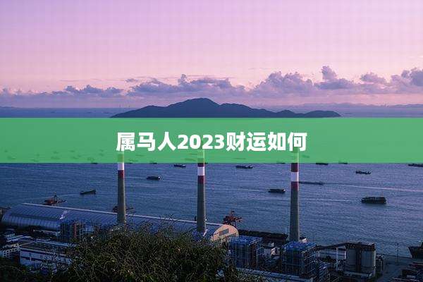 属马人2023财运如何