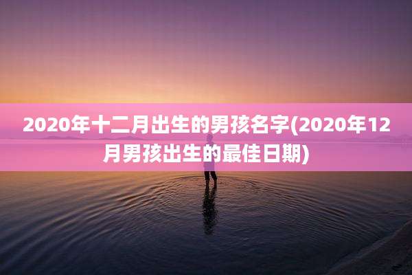 2020年十二月出生的男孩名字(2020年12月男孩出生的最佳日期)
