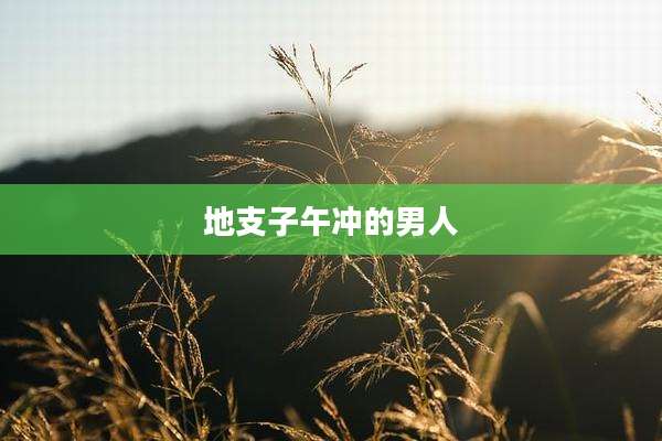地支子午冲的男人