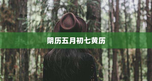 阴历五月初七黄历