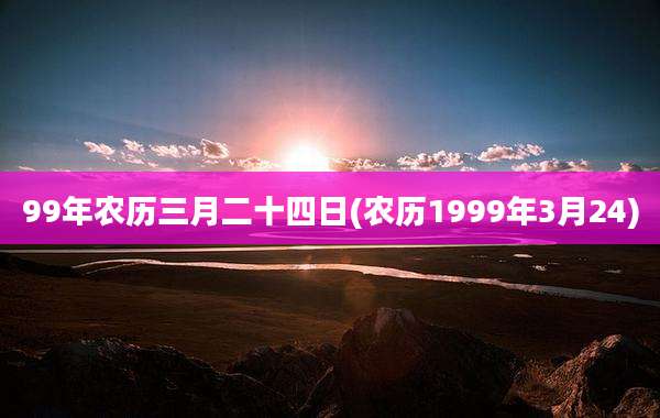 99年农历三月二十四日(农历1999年3月24)