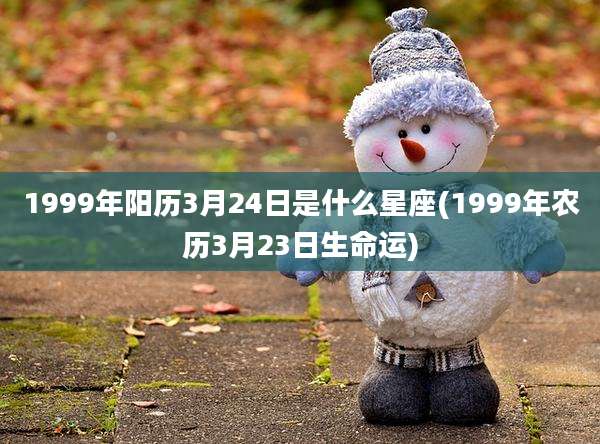 1999年阳历3月24日是什么星座(1999年农历3月23日生命运)