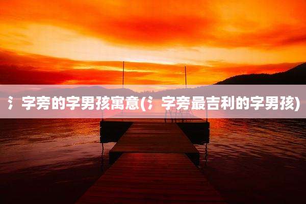 氵字旁的字男孩寓意(氵字旁最吉利的字男孩)
