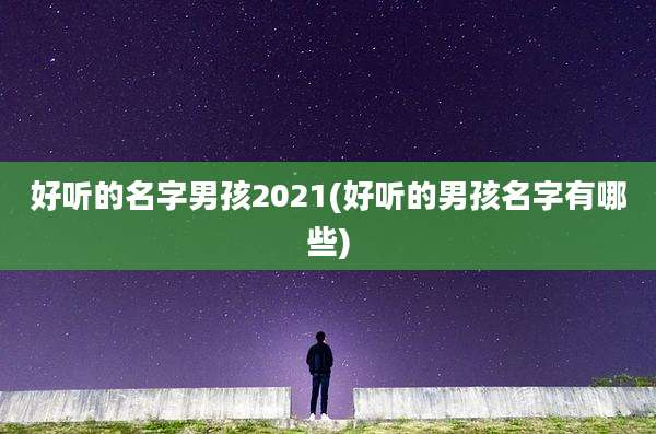 好听的名字男孩2021(好听的男孩名字有哪些)