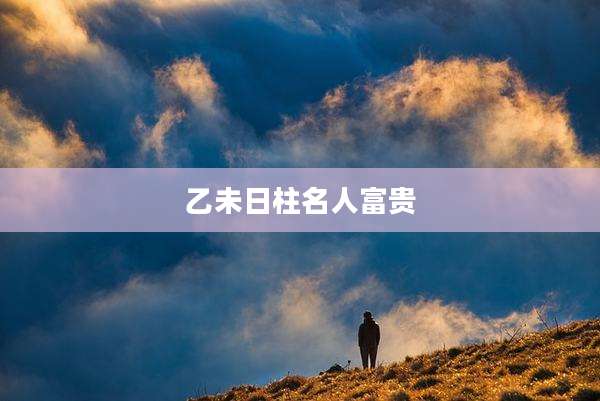 乙未日柱名人富贵