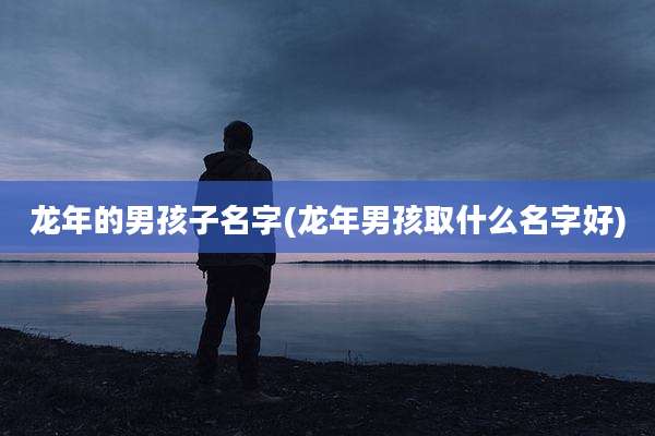 龙年的男孩子名字(龙年男孩取什么名字好)