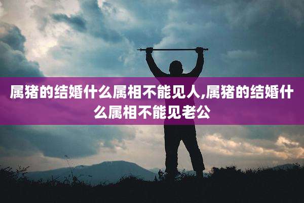 属猪的结婚什么属相不能见人,属猪的结婚什么属相不能见老公