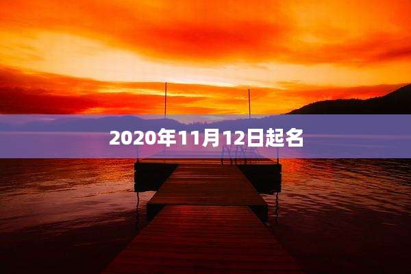 2020年11月12日起名