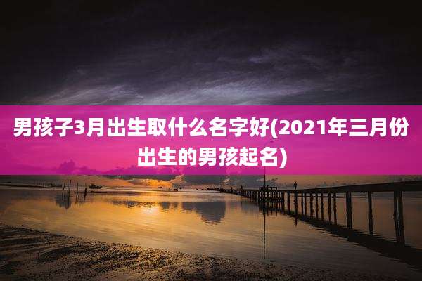 男孩子3月出生取什么名字好(2021年三月份出生的男孩起名)