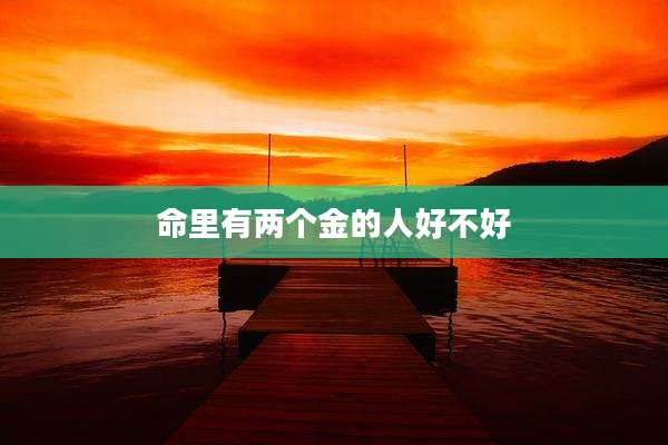 命里有两个金的人好不好