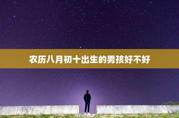 农历八月初十出生的男孩好不好