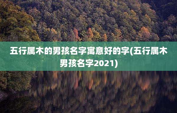 五行属木的男孩名字寓意好的字(五行属木男孩名字2021)