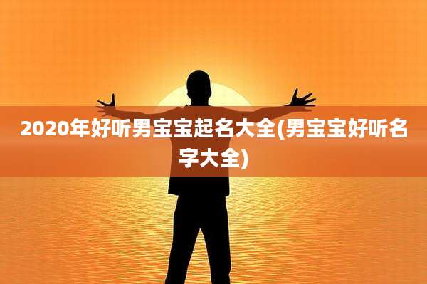 2020年好听男宝宝起名大全(男宝宝好听名字大全)