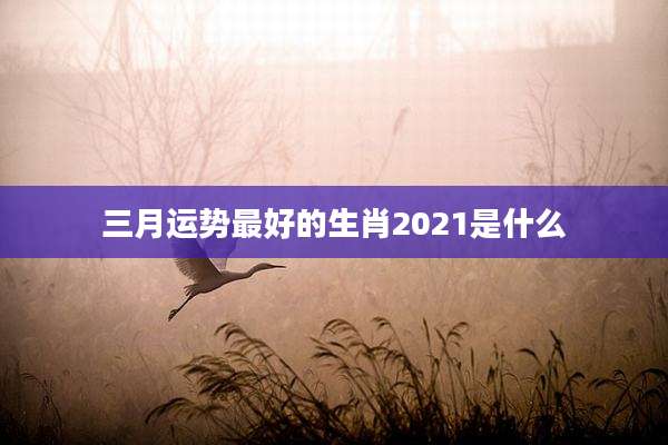 三月运势最好的生肖2021是什么
