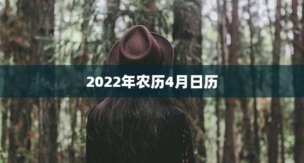 2022年农历4月日历