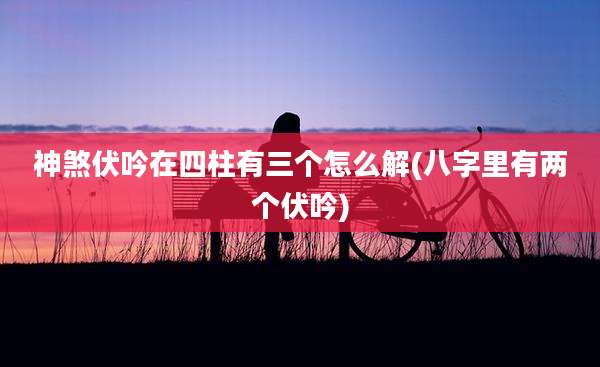 神煞伏吟在四柱有三个怎么解(八字里有两个伏吟)