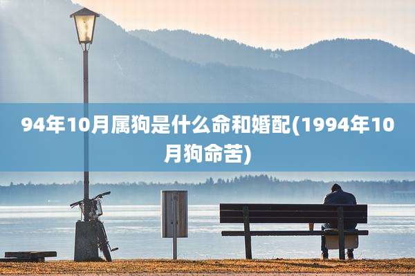94年10月属狗是什么命和婚配(1994年10月狗命苦)