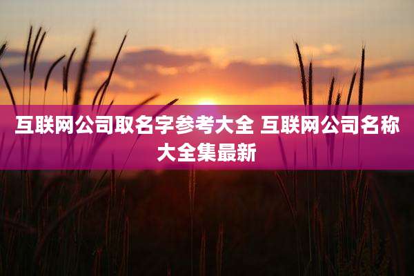 互联网公司取名字参考大全 互联网公司名称大全集最新