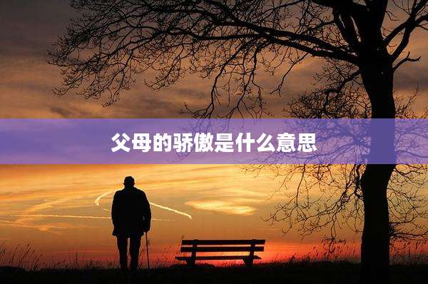 父母的骄傲是什么意思
