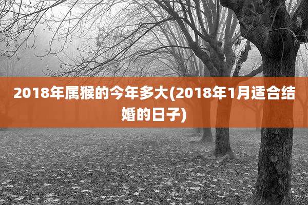 2018年属猴的今年多大(2018年1月适合结婚的日子)