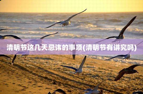 清明节这几天忌讳的事项(清明节有讲究吗)