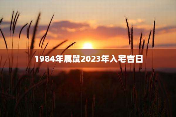 1984年属鼠2023年入宅吉日