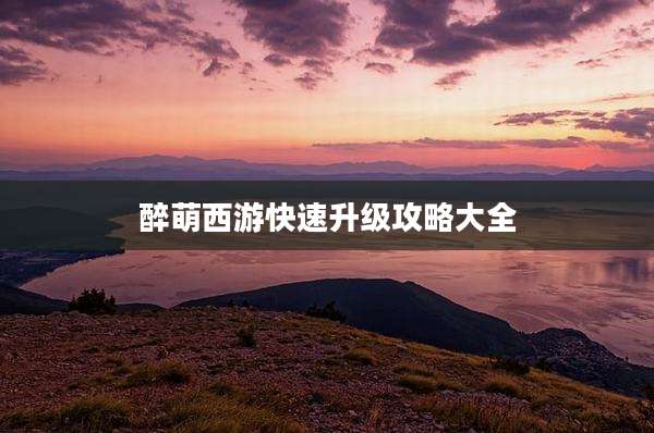 醉萌西游快速升级攻略大全