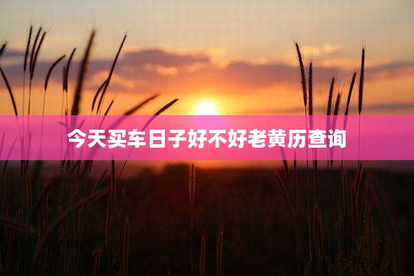 今天买车日子好不好老黄历查询