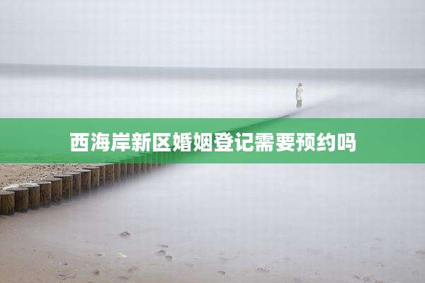 西海岸新区婚姻登记需要预约吗