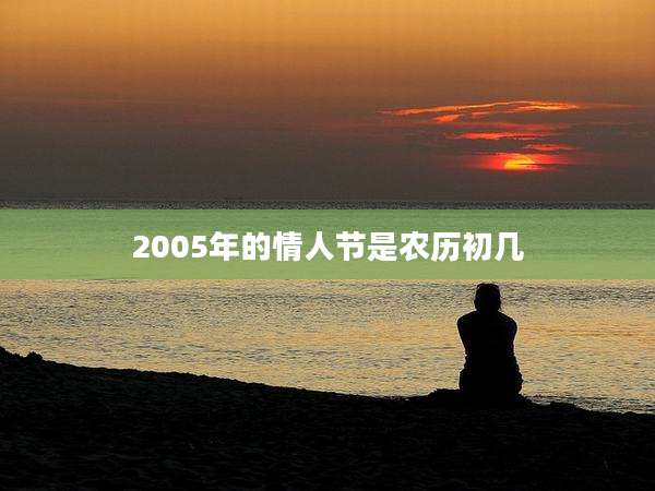 2005年的情人节是农历初几
