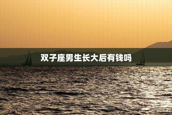 双子座男生长大后有钱吗