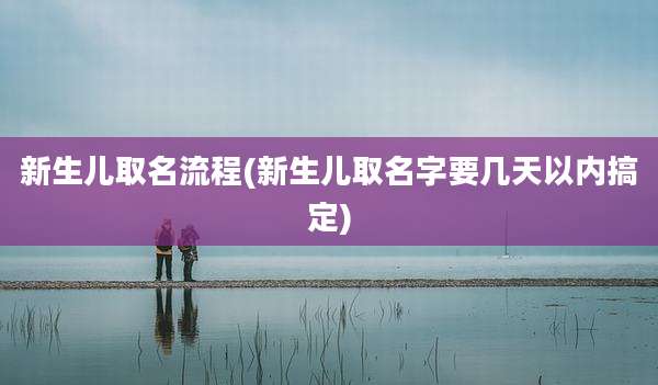 新生儿取名流程(新生儿取名字要几天以内搞定)